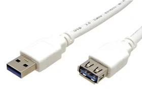 OEM USB 3.0 A-A bílý / Prodlužovací kabel / 1,8 m / M/F (11.99.8978)