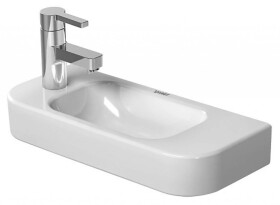 DURAVIT - Happy D.2 Umývátko 50x22 cm, bez přepadu, s otvorem pro baterii vlevo, bílá 0711500009