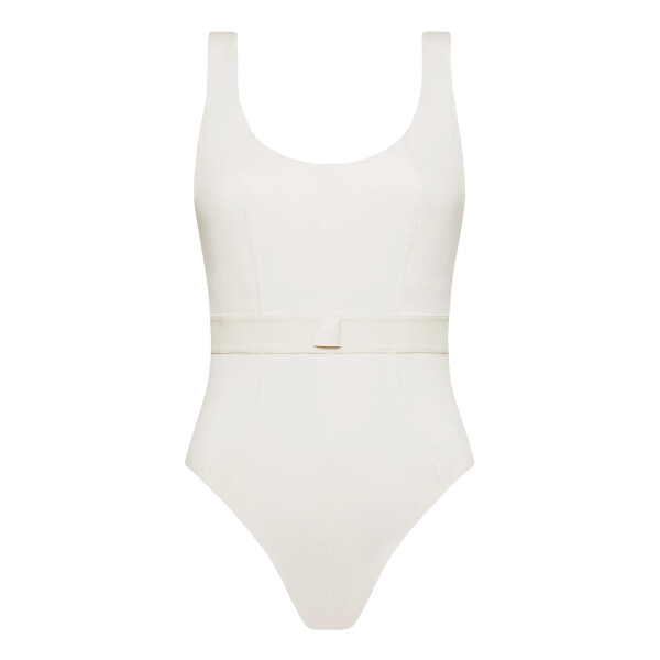 Dámské jednodílné plavky Monogram Rib KW0KW02151-PGA - Calvin Klein L