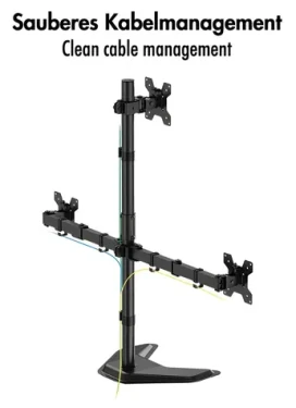 Stolní držák pro 3 monitory 17-32" / Držák pro monitory / 3 ramena / nosnost 10 kg/rameno (BP0219)