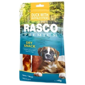 Rasco Premium 3 tyčinky bůvolí 18cm obalené kachním masem 140g (1704-17093)