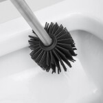 Erga Silka, silikonový WC kartáč, černá-chromová, ERG-YKA-V.WCZC-SILKA