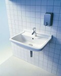 DURAVIT - Starck 3 Umyvadlo 55x43 cm, s přepadem, s otvorem pro baterii, WonderGliss, bílá 03005500001