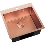 MEXEN - Solix ocelový dřez 1-bowl 500 x 500 mm, měď HC 6407501000-65HC