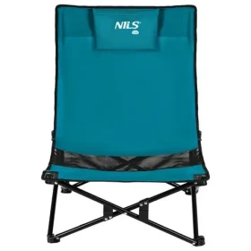 NILS Camp NC3306 modré/černé / Skládací plážové křeslo / Nosnost: 110 kg (5908261680939)