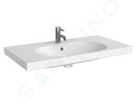 GEBERIT - Acanto Umyvadlo 900x482 mm, otvor pro baterii, s přepadem, s KeraTect, bílá 500.623.01.8