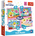 Trefl Puzzle Baby Shark - Rodina 4v1 (12,15,20,24 dílků)