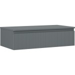 MEXEN/S - Rivel koupelnová skříňka pod umyvadlo 90 cm s deskou, 1 šuplík, reliéf , grafit mat 91A20-09023-1-BFC66