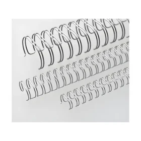 EuroSupplies Kovové hřbety (3/1") 9,5 mm stříbrné / Hřbety / pro 51–65 listů 80 g papíru / 100 ks