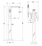 DURAVIT - D-Neo Vanová baterie do podlahy, chrom DE5250000010