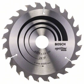 Bosch Accessories Optiline 2608640610 tvrdokovový pilový kotouč 184 x 30 x 2.6 mm Počet zubů (na palec): 24 1 ks