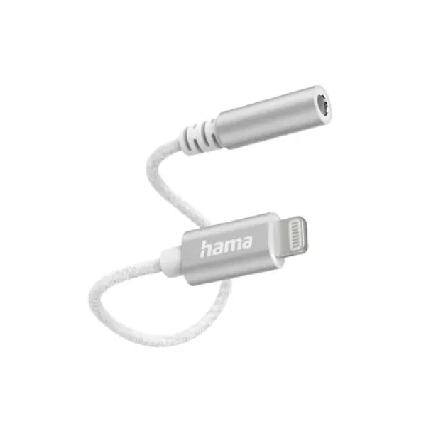 Hama MFi audio adaptér Lightning na jack 3,5 mm pro Apple / aktivní / alu (201523)