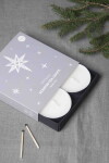 Pluto Design Vonné čajové svíčky – set 4 ks, šedá barva, vosk