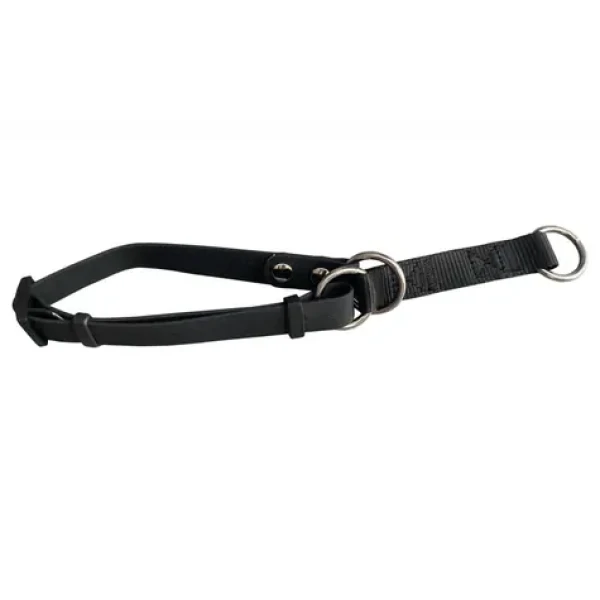 Huhubamboo Polostahovací obojek černá / Obojek pro psy / 30-54 cm (352767)