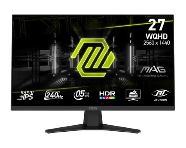 27" MSI MAG 274QFDE X24 černá / WQHD / IPS / 16:9 / 0.5ms / 1000:1 / 250cd-m2 / HDMI+DP / VESA (9S6-3CE41H-018)
