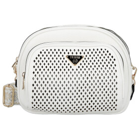 Trendy dámská koženková kabelka Lusy, bílá