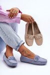 Dámské módní semišové mokasíny modré Rabell 37