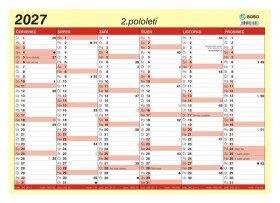 Lístkový kalendář 2027, A3