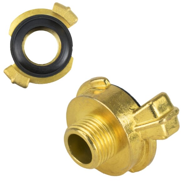 Bajonetová rychlospojka, vnější závit 1/2", mosaz, GEKA