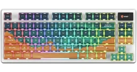 MSI FORGE GK600 TKL White Mars / Herní klávesnice / drátová / US layout / podsvícená / 83 kláves (FORGE GK600 TKL W MARS US)