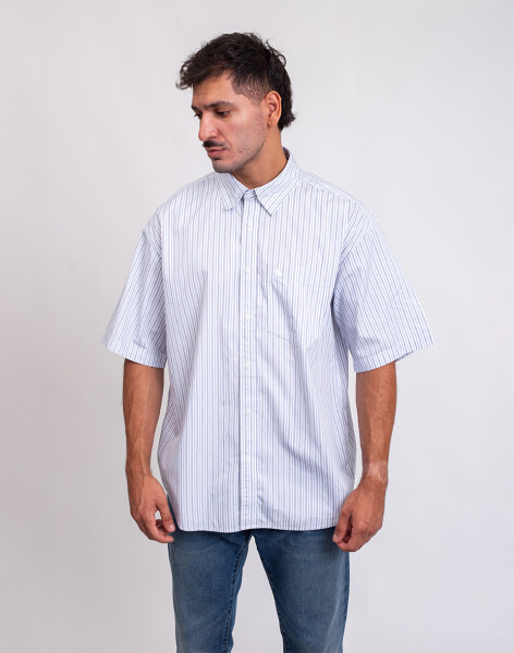 Carhartt WIP S/S Keene Shirt Keene Stripe, White S