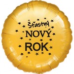 Balónek fóliový Šťastný NOVÝ ROK zlatý kruh Balonky.cz Balónek fóliový Šťastný NOVÝ ROK zlatý kruh Balonky.cz