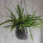 Garden Trading Závěsný obal na květiny Farringdon ⌀ 20 cm, šedá barva, kov