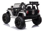 Mamido Dětské elektrické autíčko Jeep Power Policie černo-bílé