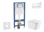 GEBERIT - Duofix Set předstěnové instalace, klozetu Arkas I a sedátka softclose, tlačítko Sigma20, bílá/chrom SANI11CA31141
