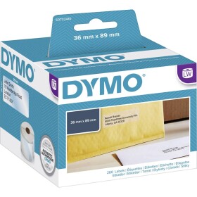 Dymo papírové štítky 89mm x 36mm, průhledné, velké, 260 ks, 99013, S0722410