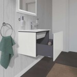 DURAVIT - L-Cube Umyvadlová skříňka Compact, 40x62x39 cm, 1 zásuvka, lesklá bílá LC615602222
