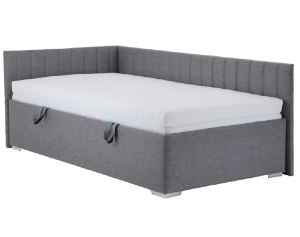 Postel s univerzálním čelem Dafne 110x200 cm, holubí šedá tkanina