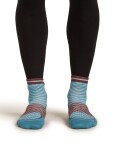 Pánské běžecké merino ponožky ICEBREAKER Mens Run+ Ultralight Mini, Topaz/Java velikost: 39-41,5 (S)