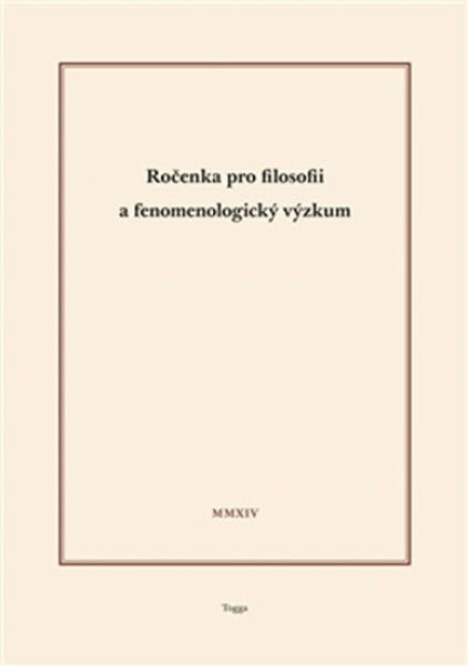 Ročenka pro filosofii fenomenologický výzkum 2014