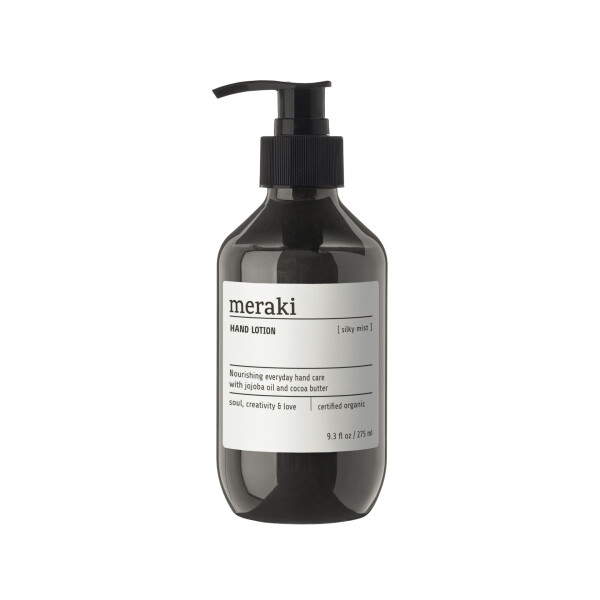 Meraki Vyživující mléko na ruce Silky Mist 275 ml, černá barva, bílá barva