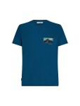 ICEBREAKER Mens 150 Tech Lite SS Tee Infographic, Atlantis (vzorek) velikost: M