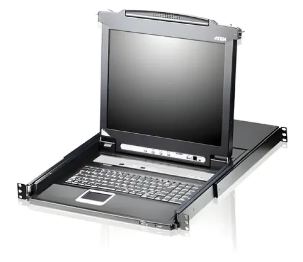 ATEN LCD KVMP Switch 8-port černá / KVM switch / 19" LCD / USB + PS/2 / 1920×1200 / 1U rack (CL5708N-ATA-2XK06A1G)