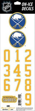 Sport Star Samolepky na helmu Buffalo Sabres NHL Decals Yellow