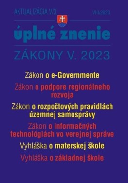 Aktualizácia V/3 2023 štátna služba, informačné technológie verejnej správy