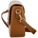 Módní dámská koženková crossbody kabelka Farida, camel