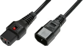MicroConnect Prodlužovací kabel s IEC zámkem C13 - C14 2m černá (PC1021)
