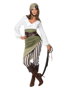 Smiffys Kostým - Pirátka zelená Velikost: L