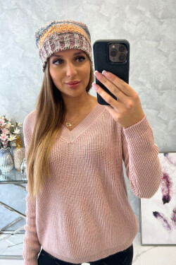 Monika fleecová čepice K256 hořčicová+hnědá UNI