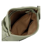 Trendy dámská koženková crossbody kabelka Lima, světle zelená