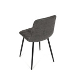 Jídelní židle, černá, látka vintage, CT-281 BK3