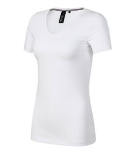 Action V-neck tričko dámské bílá 2XL