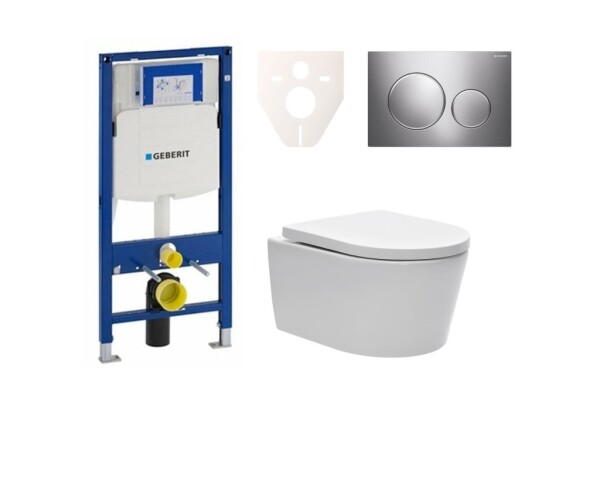 Cenově zvýhodněný závěsný WC set Geberit do lehkých stěn / předstěnová montáž + WC SAT Brevis SIKOGES3W41 SIKOGES3W41