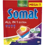 Somat tablety do myčky All in 1 Extra Lemon & Lime, 75 ks