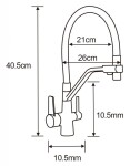 MEXEN - Duo kuchyňská baterie zlato/ černá 671701-57