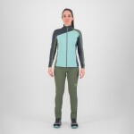 Dámská mikina KARPOS W Federa Full-Zip Fleece, Aqua Sky/Black Sand/Thyme velikost: M